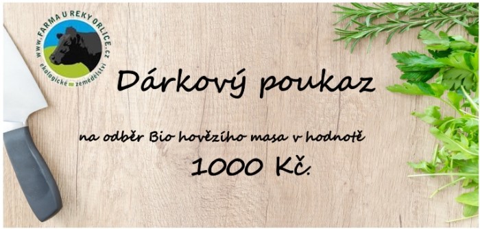 detail Dárková poukázka 1000,- Kč